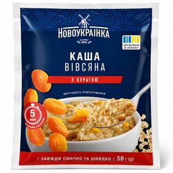 Каша вівсяна миттєвого приготування Новоукраїнка з курагою 38 г