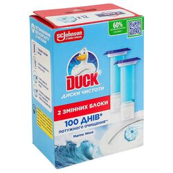 Набір змінних блоків для унітазу гелевих Duck Диски Морська свіжість 2х36 мл