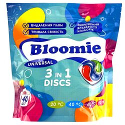 Капсули для прання Bloomie 3в1 Універсальні 17 г х 40 шт/уп
