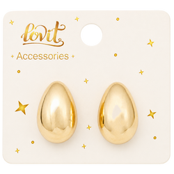 Сережки-гвіздочки жіночі Lovit Овал
