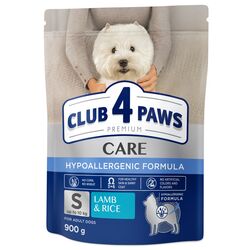 Корм для дорослих собак малих порід сухий Club 4 Рaws Premium Ягня та рис 900 г