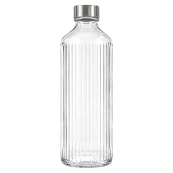 Пляшка для напоїв скляна з кришкою UNIGLASS VERTIS 1 л