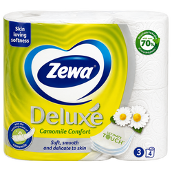 Набір паперу туалетного Zewa Deluxe Ромашка білий тришаровий 4 рул/уп