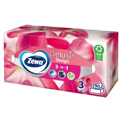 Серветки паперові косметичні Zewa Soft Strong 3 шари 90 шт/уп.