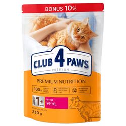 Корм для котів CLUB 4 PAWS Premium Телятина 0,33 кг