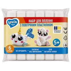 Набір пластиліну для ліпки повітряного Lovin білий 6 шт/уп