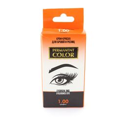 Крем-фарба для брів та вій PERMANENT COLOR графіт № 1.00