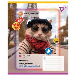 Зошит шкільний в клітинку YES в асортименті 24 арк