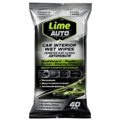 Серветки вологі для салону авто універсальні LIME AVTO 40 шт/уп