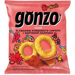 Кільця кукурудзяні Gonzo Кленовий сироп, копчена паприка 40 г