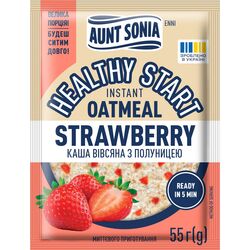 Каша вівсяна миттєвого приготування Aunt Sonia з полуницею 55 г
