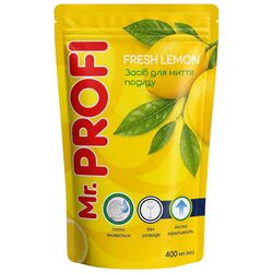 Засіб для миття посуду MR.PROFI FRESH LEMON дой-пак 400 мл