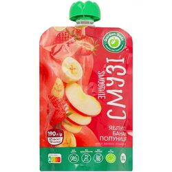 Пюре фруктове Garden Gadz Смузі яблуко-банан-полуниця 190 г
