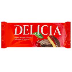 Печиво здобне збивне DELICIA зі смаком вишні 135 г