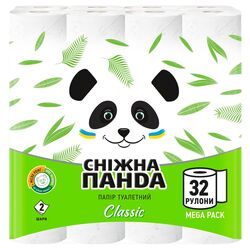 Набір паперу туалетног Сніжна панда Classik 2 шари 32 штуки