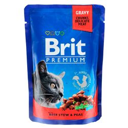Корм для котів Brit Premium Яловичина та горох пауч 100 г