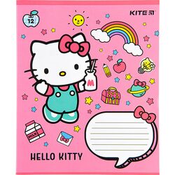 Зошит шкiльний коса лінія KITE Hello Kitty 12 аркушів