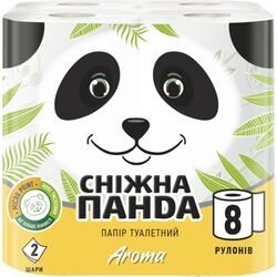 Набір паперу туалетного Сніжна панда Aroma 2 шари 8 штук