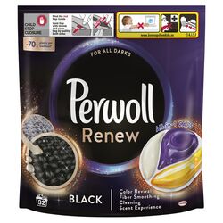 Капсули для делікатного прання темних та чорних речей Perwoll 32 штуки
