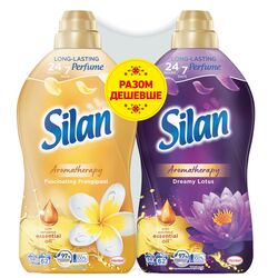 Набір кондиціонерів для білизни Silan Лотос + Франжіпані 2х1364 мл