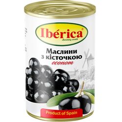 Оливки чорні з кісточкою Iberica 280 г