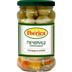 Печериці мариновані цілі Iberica у склі 280 г
