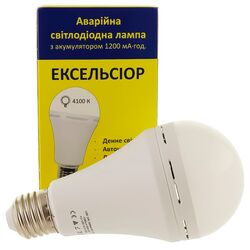 Лампа світлодіодна аварійна з акумулятором Ексельсіор Е 27 12 Вт 4100 К