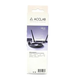 Кабель живлення USB-DC ACCLAB 5,5х2,5мм 5В-12В чорний