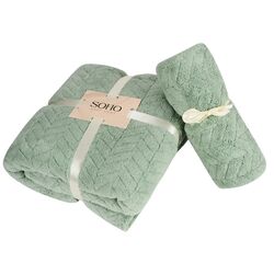 Набір рушників мікрофібра SOHO Gentle mint 140х70, 35х75см в коробці