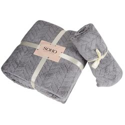 Набір рушників мікрофібра SOHO Cold gray 140х70, 35х75 см в коробці