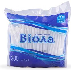 Палички ватні Віола 200 штук ПЕ