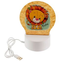 Нічник настільний 3D з USB кабелем Лев