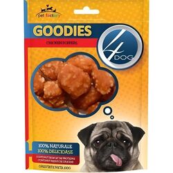 Ласощі для собак м'ясні 4Dog Поппери курячі 100 г
