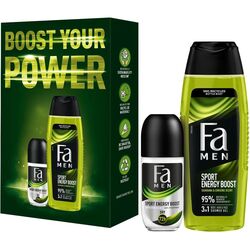 Набір подарунковий чоловічий Boost your power: антиперспірант та гель 3в1