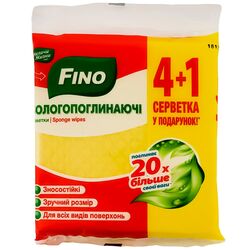 Набір серветок целюлозних вологопоглинаючі FINO 4+1 шт/пач