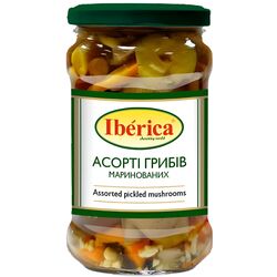 Гриби мариновані Iberica Асорті у склі 314 мл