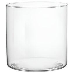 Ваза для квітів скляна гладка TRENDGLASS FLORA прозора 19 см