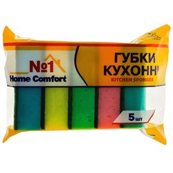 Набір губок кухонних Home Comfort №1 мікропористих 5 шт/уп