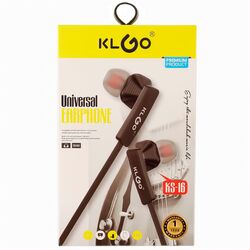 Навушники вакуумні з мікрофоном KLGO в коробці
