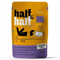 Корм для стерилізованих котів HalfHalf Premium з тунцем пауч 100 г