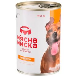 Паштет для дорослих собак М'ясна Миска з куркою 415 г