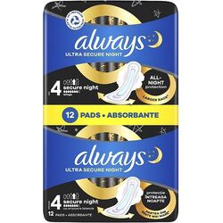 Прокладки гігієнічні ALWAYS ULTRA Secure Night Duo 7* 12 шт/пач