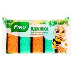 Набір губок кухонних FINO Бджілка великопористі 5 штук