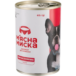 Паштет для дорослих собак М'ясна Миска з яловичиною 415 г