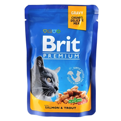 Корм для котів Brit Premium Лосось та форель пауч 100 г