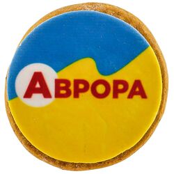 Пряник імбирний Добрик Аврора, жовто-блакитний 25г