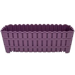 Горщик для квітів балконний 13x13x40 см пластиковий Violet House BAMBOO з дренажем