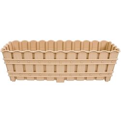 Горщик для квітів балконний 16x16x50 см пластиковий Violet House BAMBOO з дренажем