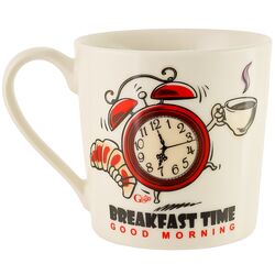 Кухоль порцеляновий GGP Breakfast time Лате 410 мл в асортименті