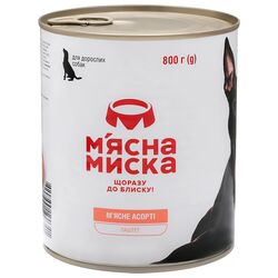 Паштет для дорослих собак М'ясна миска з М'ясне асорті 800 г